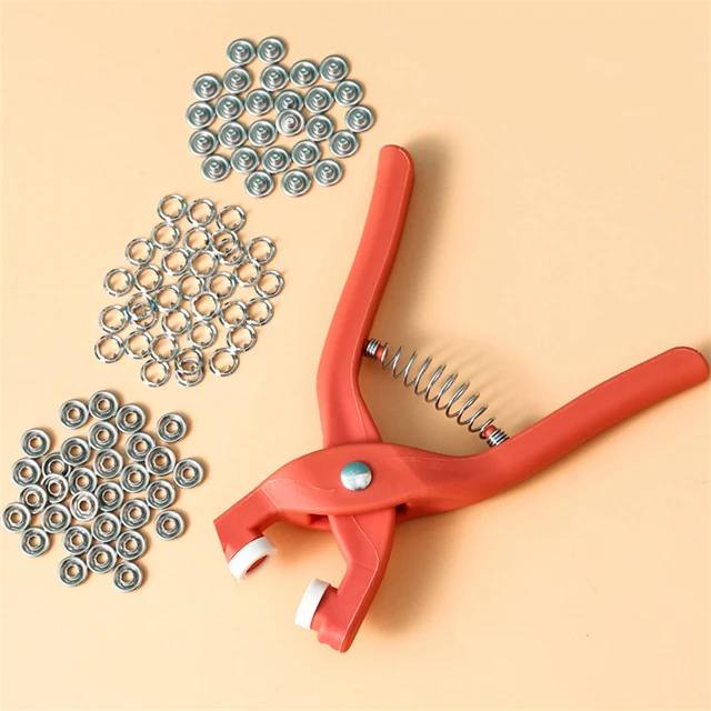 Lot de 200 boutons-pression en métal inox pour jeans, vêtements et loisirs créatifs