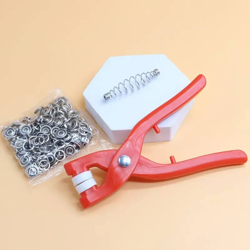 Lot de 200 boutons-pression en métal inox pour jeans, vêtements et loisirs créatifs
