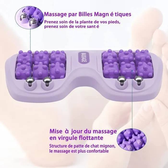 Masseur de pieds avec 12 boules et 4 perles magnétiques pour réflexologie, thérapie d'acupuncture