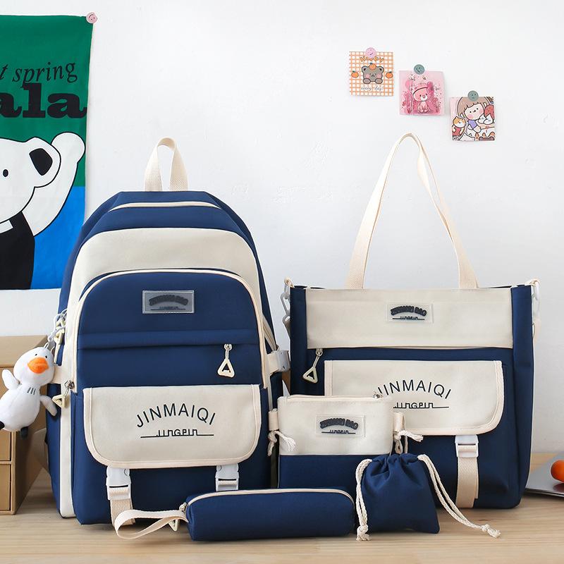 Cartable cinq pièces sac à dos grande capacité
