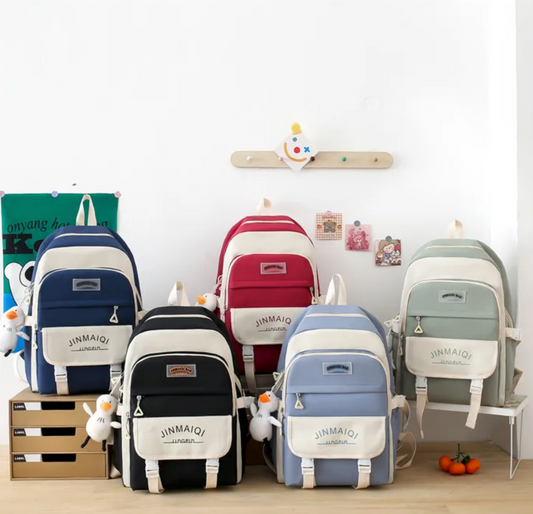 Cartable cinq pièces sac à dos grande capacité