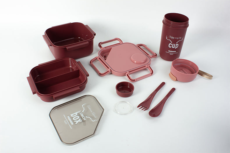 Boîte Déjeuner Enfant avec Gourde – Étanche & Sans BPA