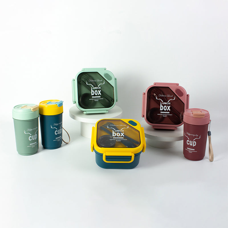 Boîte Déjeuner Enfant avec Gourde – Étanche & Sans BPA
