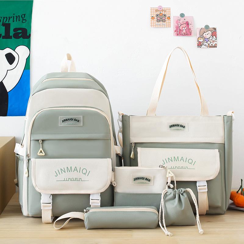 Cartable cinq pièces sac à dos grande capacité