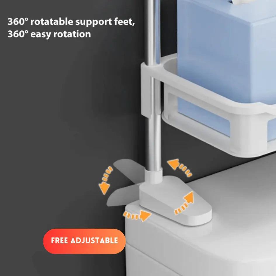 2 TIER WALL MOUNTED TOILET TANK TOP CADDY, BATHROOM ORGANIZER