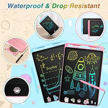 Grande tablette LCD 12" réutilisable pour enfants, dessin et écriture effaçables, jouet éducatif portable