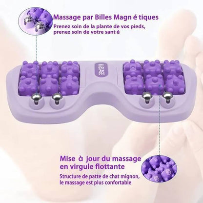 Masseur de pieds avec 12 boules et 4 perles magnétiques pour réflexologie, thérapie d'acupuncture