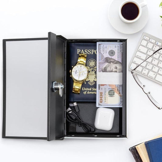 Coffre-fort en forme de livre, Cachez vos objets de valeur pièces de monnaie, billets, bijoux...