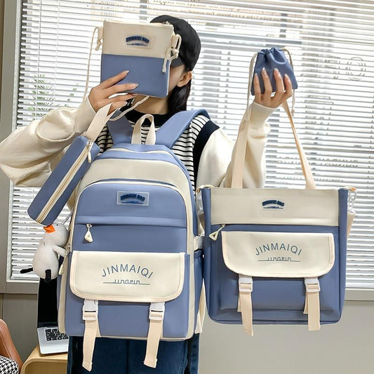 Cartable cinq pièces sac à dos grande capacité