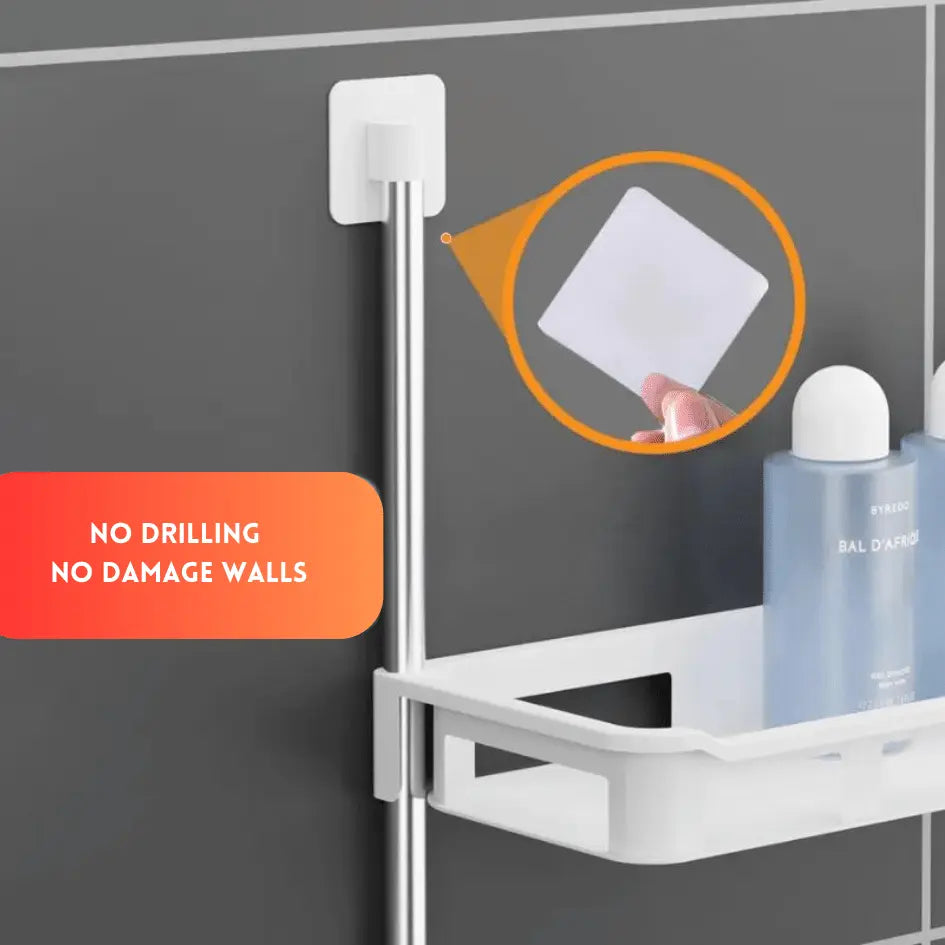 2 TIER WALL MOUNTED TOILET TANK TOP CADDY, BATHROOM ORGANIZER