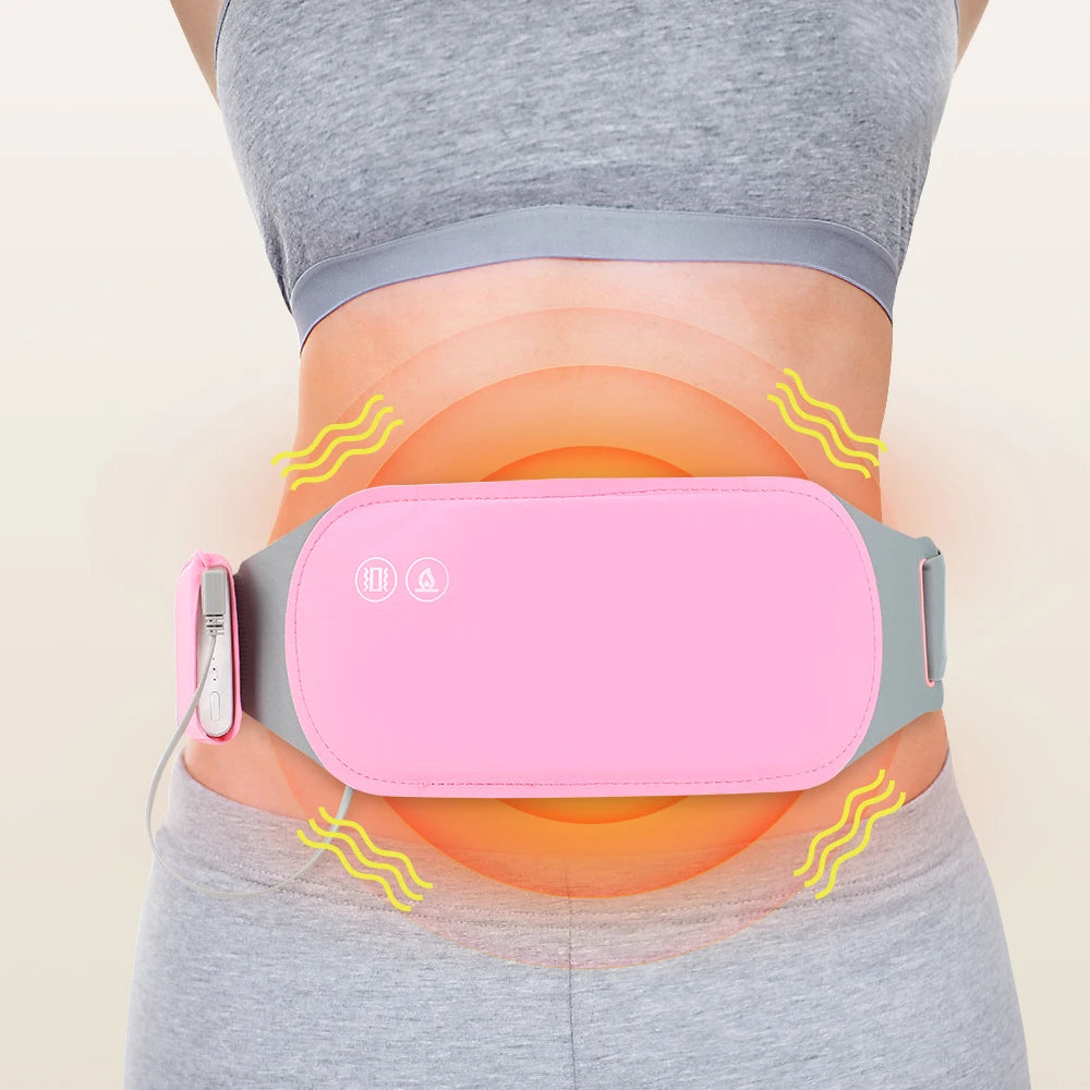 Menstrual Heating Pad Warm Palace Waist Belt Relieve Pain Hot Compress Massager