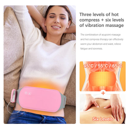 Menstrual Heating Pad Warm Palace Waist Belt Relieve Pain Hot Compress Massager