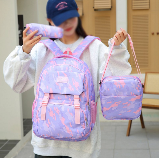 Ensemble Sac à Dos Camouflage 3 Pièces