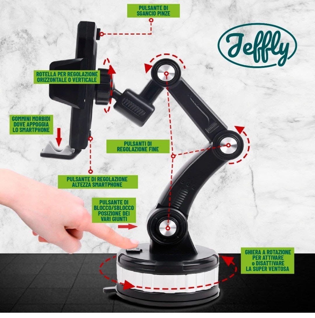 Support de téléphone réglable pour voiture, support universel pour pare-brise.