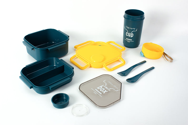Boîte Déjeuner Enfant avec Gourde – Étanche & Sans BPA