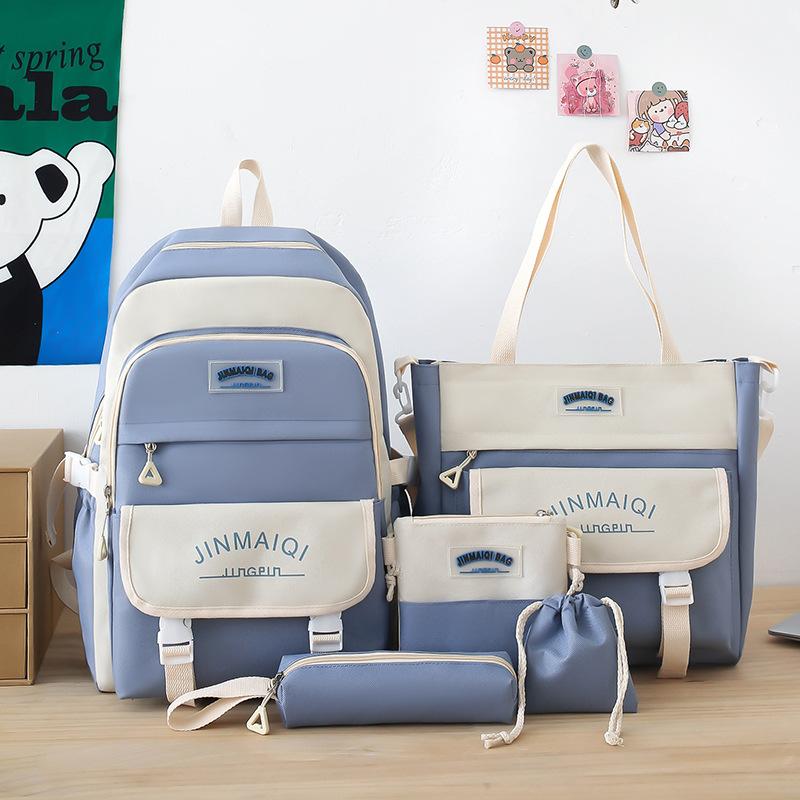 Cartable cinq pièces sac à dos grande capacité