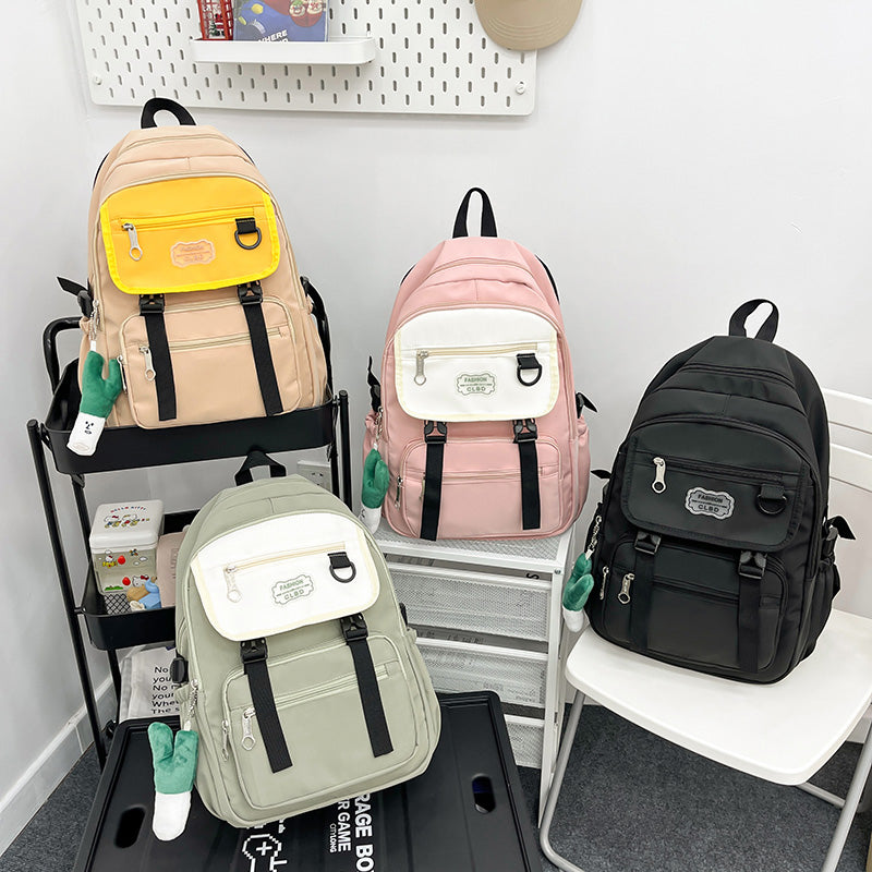 Ensemble Sac à Dos Étudiant Femme – Grande Capacité, Minimaliste et Polyvalent (3 Pièces)