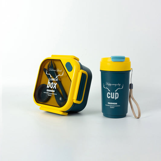 Boîte Déjeuner Enfant avec Gourde – Étanche & Sans BPA