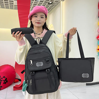 Ensemble Sac à Dos Étudiant Femme – Grande Capacité, Minimaliste et Polyvalent (3 Pièces)